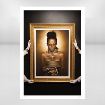 Philippe Shangti - Golden Silence « No Cocaine Here Deluxe » 2024 Digigraphic print 70 x 50cm, edition of 77