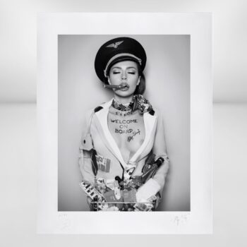 WELCOME ON BOARD FLIGHT VERSION - NO TOPLESS HERE 2018 Digigraphic, edition of 77