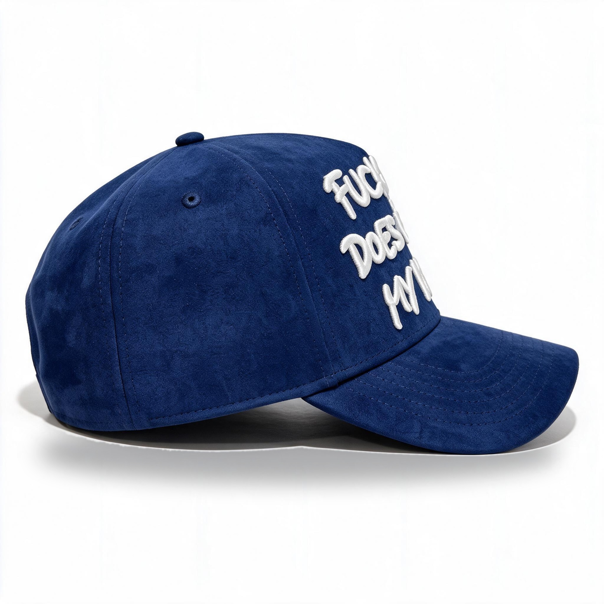 FUCK WHO DOESN'T LIKE MY YACHT SUEDIN BASEBALL CAP BLUE/WHITE 3 FUCK WHO DOESN'T LIKE MY YACHT SUEDIN BASEBALL CAP BLUE/WHITE - Image 3